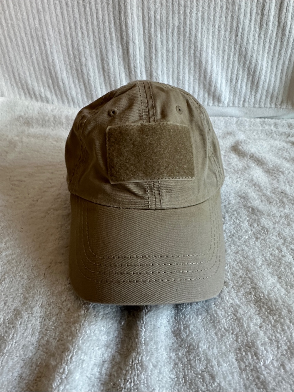 Tactical Baseball Cap with Hook-and-Loop Patch - khaki
